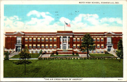 Indiana Evansville Reitz High School 1937 Curteich - Evansville