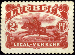 ALLEMAGNE / GERMANY - DR Privatpost LÜBECK (Local-Verkehr) 2p Red - Mint* - Private & Lokale Post