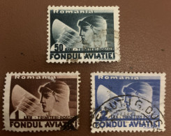 Romania 1936 National Fund Aviation Aviator Full Set - Revenue Stamps