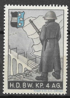 Soldatenmarken Suisse Vignette Hilfdienst (HD) – Bewachungsdienst : H.D. Bw. Kp. 4 AG : Railway Viaduct  NEUF** MNH** - Cinderellas