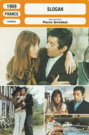 FICHE Cinéma 1969 : SLOGAN Avec Serge GAINSBOURG & Jane BIRKIN & Daniel GELIN {S15-23} NT - Publicité Cinématographique