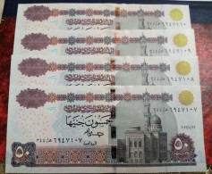 Egypt , 4 Consecutive 50 Pounds Notes , 2022 , Hassan Abdullah P# 66 , UNc - Egypte