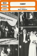 FICHE Cinéma 1932 : FANNY Avec RAIMU & Pierre FRESNAY {S15-23} - Publicité Cinématographique