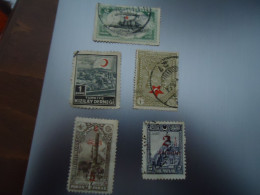 TURKEY   OTTOMAN USED STAMPS   5 OVERPRINT - Other & Unclassified