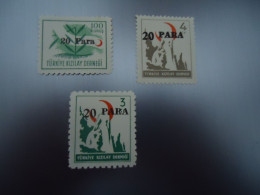 TURKEY   OTTOMAN MNH  STAMPS  3 OVERPRINT - Andere & Zonder Classificatie