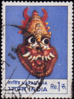 India 1974 INDIAN MASKS SERIES / MASK / DANCES / COSTUMES 1v Stamp USED (Cancellation Would Differ) - Induismo