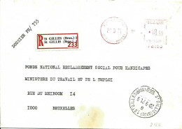 Ema Satas De Guichet - Lettre Recommandée De Saint Gilles - 1960-79