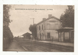 Cp, Chemin De Fer, La Gare  , 70, MONTUREUX LES BAULAY, Voyagée 1929 - Stazioni Senza Treni
