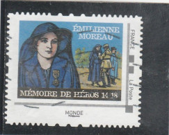 FRANCE 2018 ISSU COLLECTOR MEMOIRE DE HEROS 14 - 18 EMILIENNE MOREAU OBLITERE - Collectors