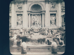 Italie - ROME - ROMA - Plaque De Verre Ancienne (1906) - La Fontaine De Trevi - Fontana Di Trevi
