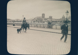 Italie - ROME - ROMA - Plaque De Verre Ancienne (1906) - Le Pont Émilius, Sur Le Tibre - Bridges