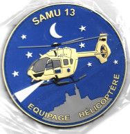 Ecusson PVC 3D SAMU 13 EQUIPAGE HELICOPTERE NUIT - Firemen