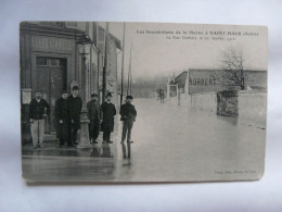 RARE - CPA EVENEMENT : Les Inondations De La Marne à SAINT-MAUR 1910 - La Rue Norbert - Enseigne A LA PIE COQUETTE - Inondations