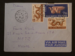 BQ16 VIETNAM    BELLE LETTRE  1952 DALAT A METZ FRANCE   +AFF. INTERESSANT+ - Viêt-Nam