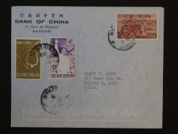 BQ16 VIETNAM    BELLE LETTRE  BANK PRIVEE 1957  SAIGON A DAYTON USA  +AFF. INTERESSANT+ - Viêt-Nam