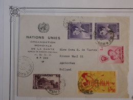 BQ16 VIETNAM   BELLE LETTRE OMS NATIONS UNIES  RR 1957  SAIGON A AMSTERDAM HOLLAND +AFF. INTERESSANT+ - Vietnam