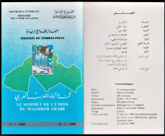 1990- Tunisie - Y&T 1139 - Sommet De L'Union Du Maghreb Arabe à Tunis -  Prospectus - Autres & Non Classés