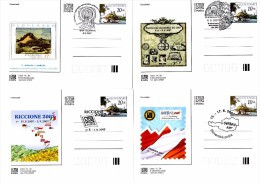 8 Entiers Postaux Carte Oblitérés Année Comlète 2007 CDV 141/147 + 149 - Postales
