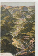 7934. VAL DE TRAVERS .  CARTE COLORISEE NON ECRITE - Travers