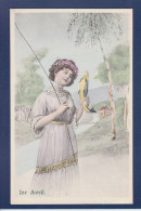 CPA 1 Euro Sport Pêche Illustrateur Femme Woman Art Nouveau Non Circulé Prix De Départ 1 Euro - 1900-1949