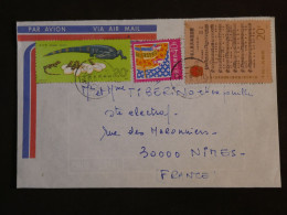 BQ16 CHINA  BELLE LETTRE   1980 A NIMES FRANCE  +HYMNE CHINOIS +AFF. INTERESSANT+ - Briefe U. Dokumente