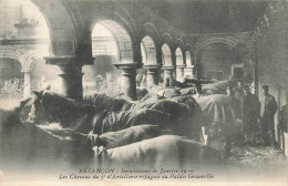 Besançon * Les Inondations De Janvier 1910 * Les Chevaux Du 5ème Régiment D'artillerie Réfugiés Au Palais Granvelle - Besancon