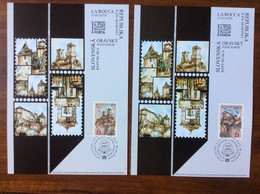 2 Feuillet Souvenir 2007 PaL22 Et 23 Forteresse Sur Promontoire émission Commune Avec San Marino - Altri & Non Classificati