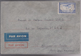 Lettre Avion De Elisabethville Congo Belge Pour Monceau-sur-Sambre N°11  Poste Aérienne - Storia Postale