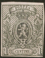 TIMBRE Belgique - COB 22 ** 1c ND - 1866 67 - Cote 1200 - Leger Amminci Coin Inf Droit - 1866-1867 Petit Lion (Kleiner Löwe)