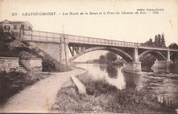 Chatou Croissy * Les Bords De La Seine Et Le Pont De La Ligne De Chemin De Fer - Chatou