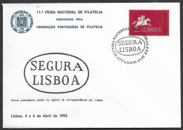 Portugal Cachet Commémoratif Foire Philatélique 1993 Event Postmark Stamp Fair - Postembleem & Poststempel