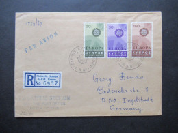 Zypern / Cyprus Kibris 1967 Europa Marken Einschreiben Philatelic Section GPO Cyprus Nach Ingolstadt - 1967