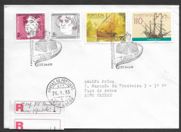 Portugal Lettre Recommandée Cachet Commémoratif Fort Lagos Algarve Expo Philatelique 1993 R Cover Fortress Stamp Expo - Postembleem & Poststempel