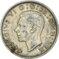 Monnaie, Grande-Bretagne, George VI, 1/2 Crown, 1942, British Royal Mint, TB+ - K. 1/2 Crown