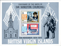 104080 MNH VIRGENES BRITANICAS Islas 1974 CENTENARIO DEL NACIMIENTO DE WINSTON CHURCHILL - Autres & Non Classés