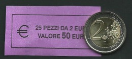 ITALIA  2022 - ROLL  2 EURO  DANTE  ORIGINALE ZECCA - DATA VISIBILE - FDC - Rollen