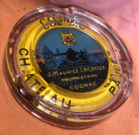 Cendrier Cognac Château Paulet En Verre 10cm  Etat Voir Photos - Autres & Non Classés