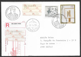 Portugal Lettre Recommandée Cachet Commemoratif 1993 Santo Tirso Conde De São Bento R Cover Event Postmark - Postembleem & Poststempel