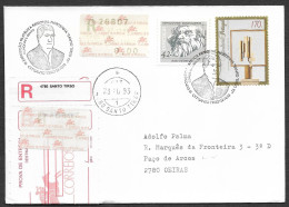 Portugal Lettre Recommandée Cachet Commemoratif 1993 Santo Tirso Conde De São Bento R Cover Event Postmark - Flammes & Oblitérations