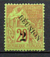 Col33 Colonie Réunion N° 31 Neuf X MH Cote : 7,00 € - Neufs