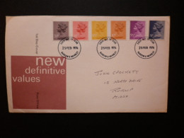 GREAT BRITAIN SG X883/915  DEFINITIVES ISSUE DATE 25 FEB 1976 FDC - Franking Machines (EMA)