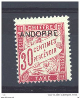 Andorre  -  Taxes  :  Yv  3  **         ,    N2 - Unused Stamps