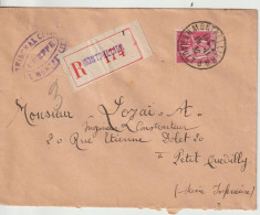 France Lettre Recommandée 1932 Montpellier Pour Petit Quevilly Avec 289 - 1921-1960: Modern Tijdperk