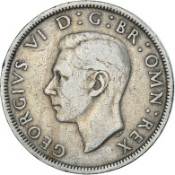 Monnaie, Grande-Bretagne, George VI, 1/2 Crown, 1948, TB+, Cupro-nickel, KM:879 - K. 1/2 Crown