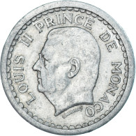 Monnaie, Monaco, 2 Francs, Undated (1943), TB+, Aluminium, Gadoury:MC 133 - 1922-1949 Louis II