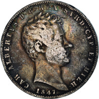 Monnaie, États Italiens, SARDINIA, Carlo Alberto, 5 Lire, 1847, Genoa, TB - Italian Piedmont-Sardinia-Savoie