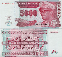 ZAIRE       5000 Nouveaux Zaïres        P-69       30.1.1995       UNC - Zaïre