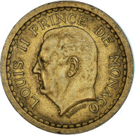 Monnaie, Monaco, Louis II, 2 Francs, 1945, TTB, Bronze-Aluminium, Gadoury:MC134 - 1922-1949 Luigi II