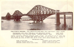 ECOSSE - Edimbourgh - The Forth Bridge - Carte Postale Ancienne - Autres & Non Classés