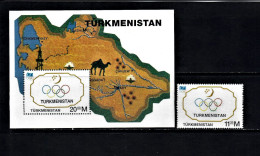 .Turkmenistan.1994 The 100th Anniversary Of International Olympic Committee Or IOC. (2st+1 Bl).MNH** - Turkmenistan